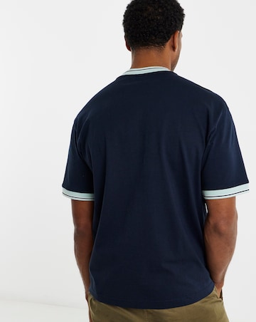 BOSS Short Sleeve Tipped T-Shirt - Navy
