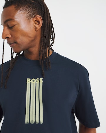 BOSS Short Sleeve Graphic Logo T-Shirt - Navy