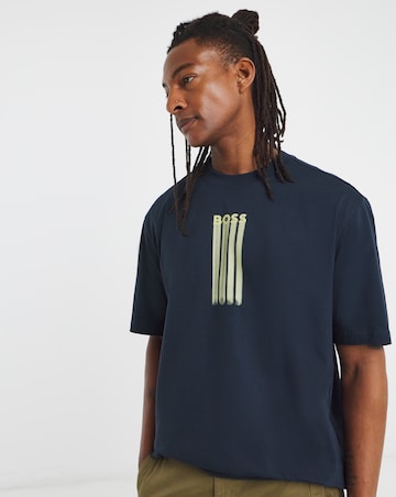 BOSS Short Sleeve Graphic Logo T-Shirt - Navy