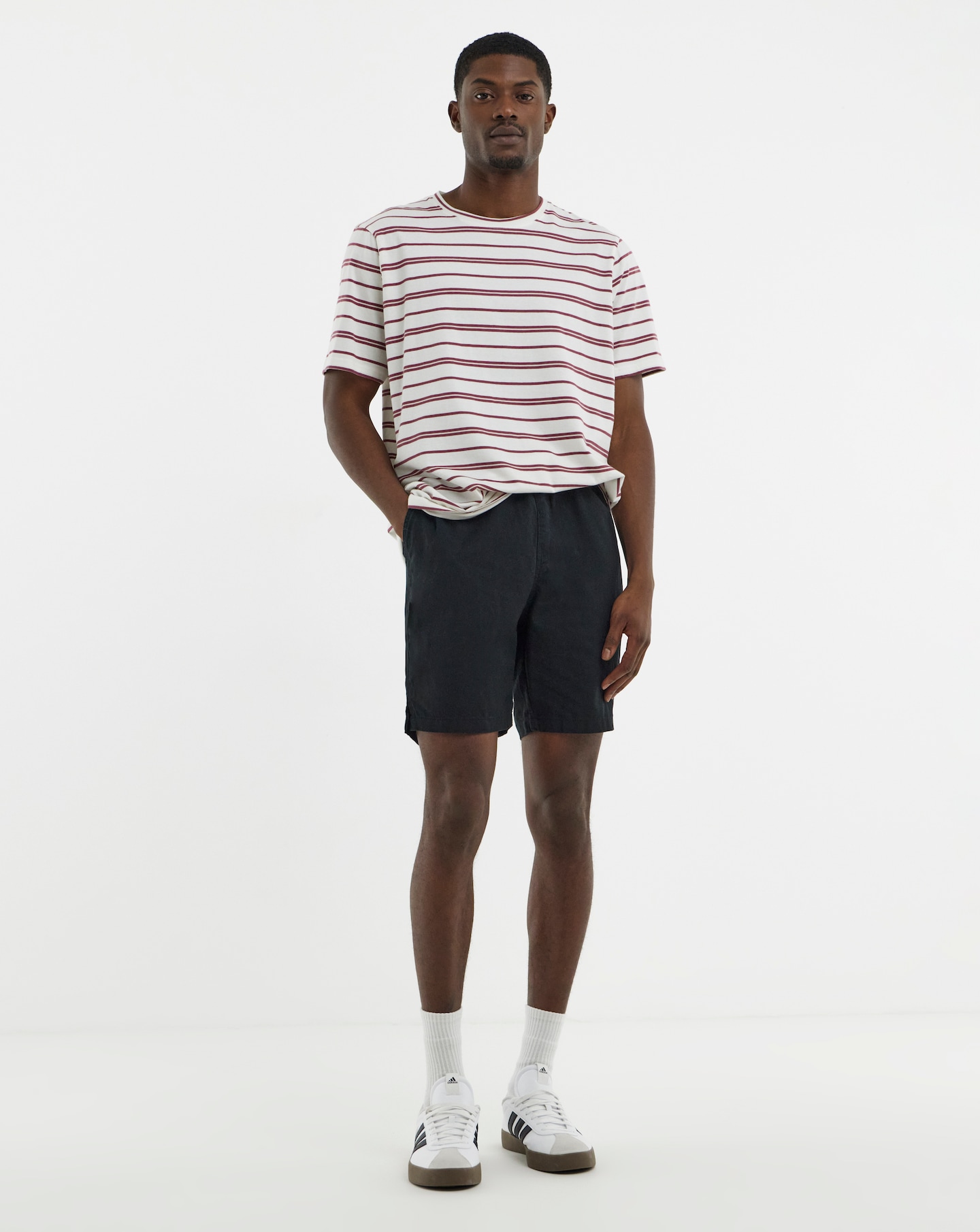 Linen Blend Elasticated Drawcord Short