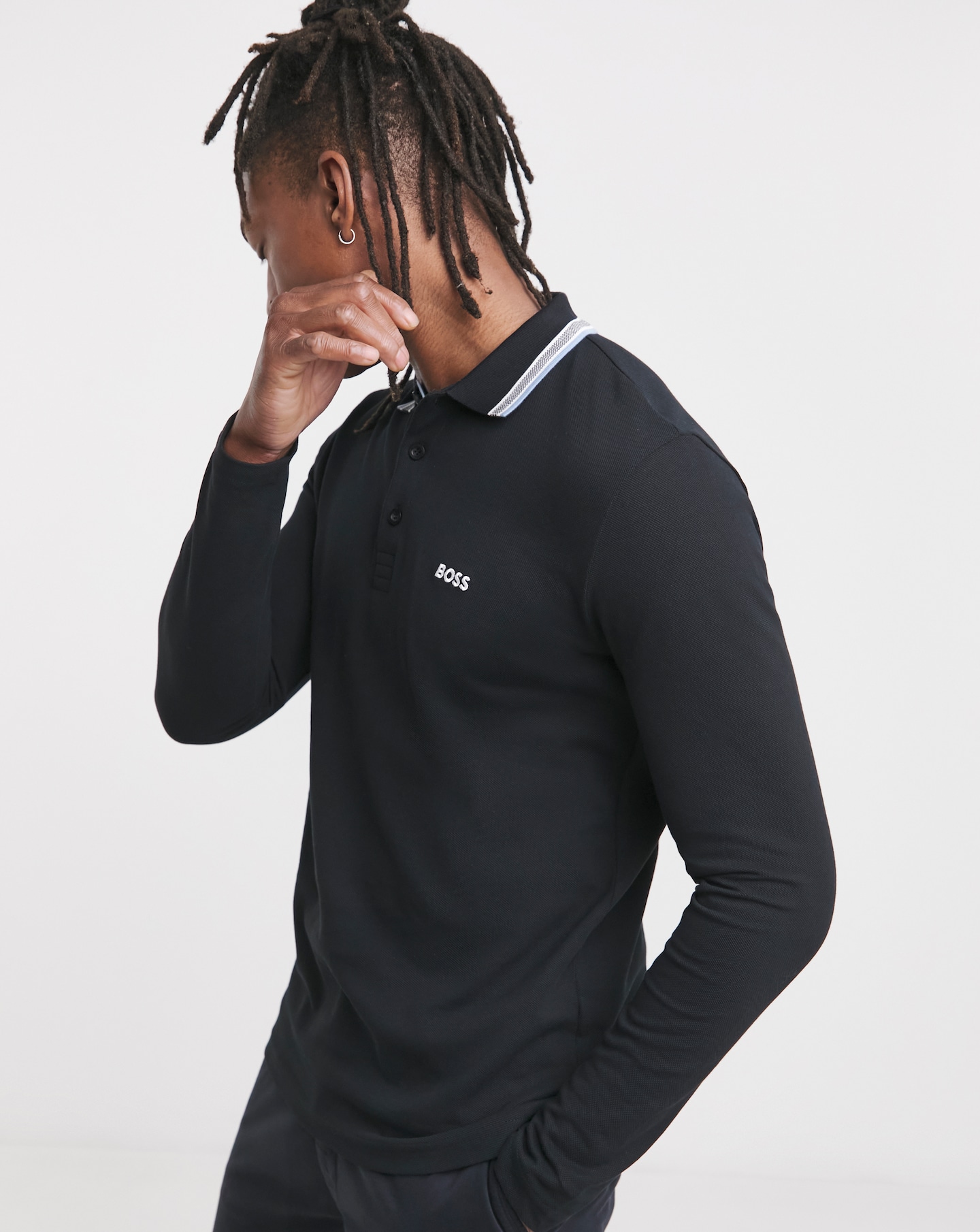 BOSS Classic Long Sleeve Plisy Polo