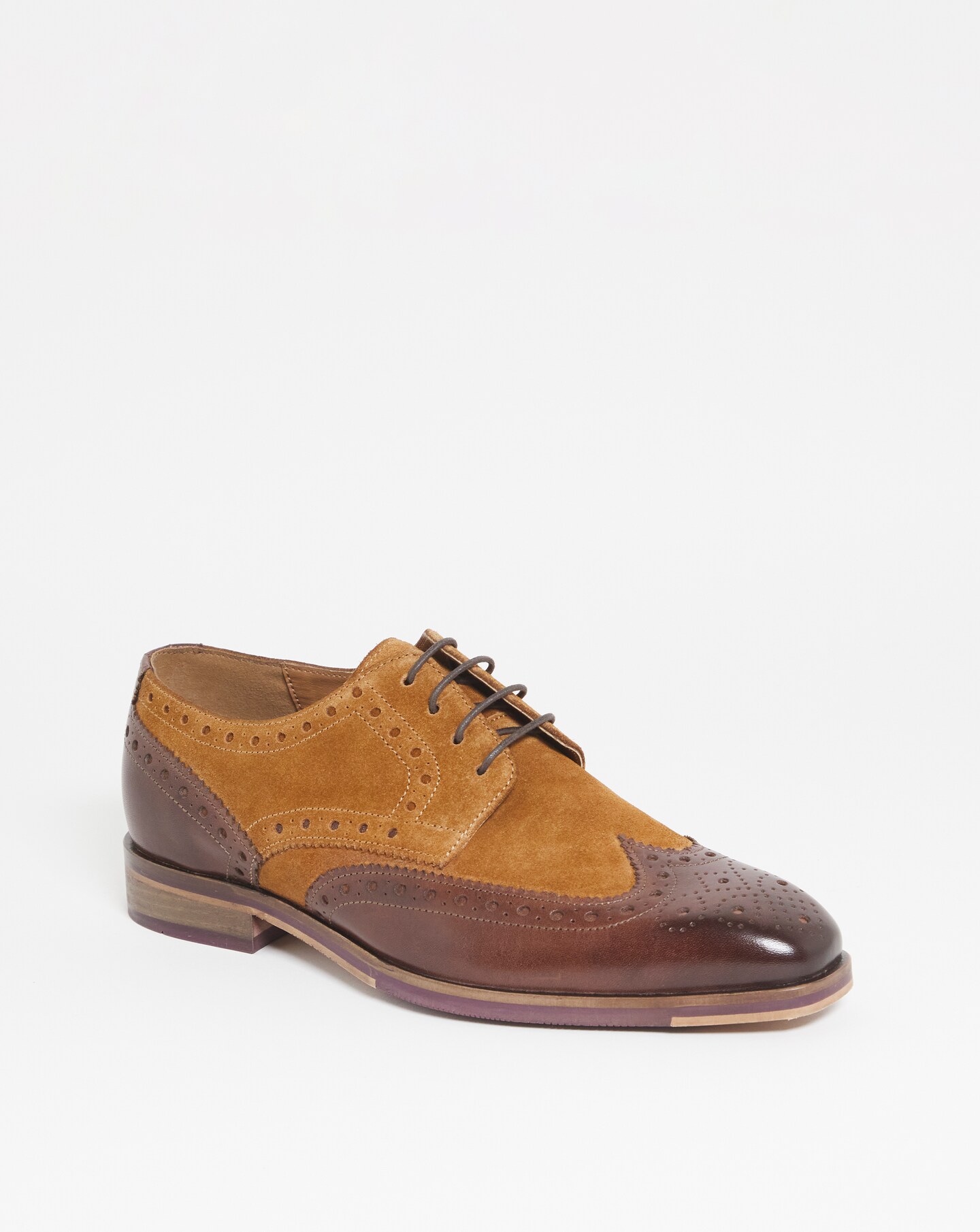 Joe Browns Brogue Contrast Shoe Wide Fit Jacamo