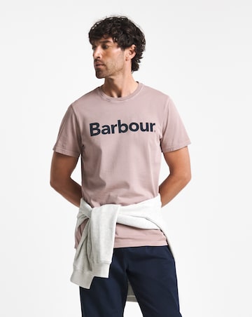 Barbour Washingting Short Sleeve Logo Tailored T-Shirt - Ironstone
