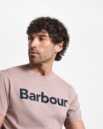 Barbour Washingting Short Sleeve Logo Tailored T-Shirt - Ironstone