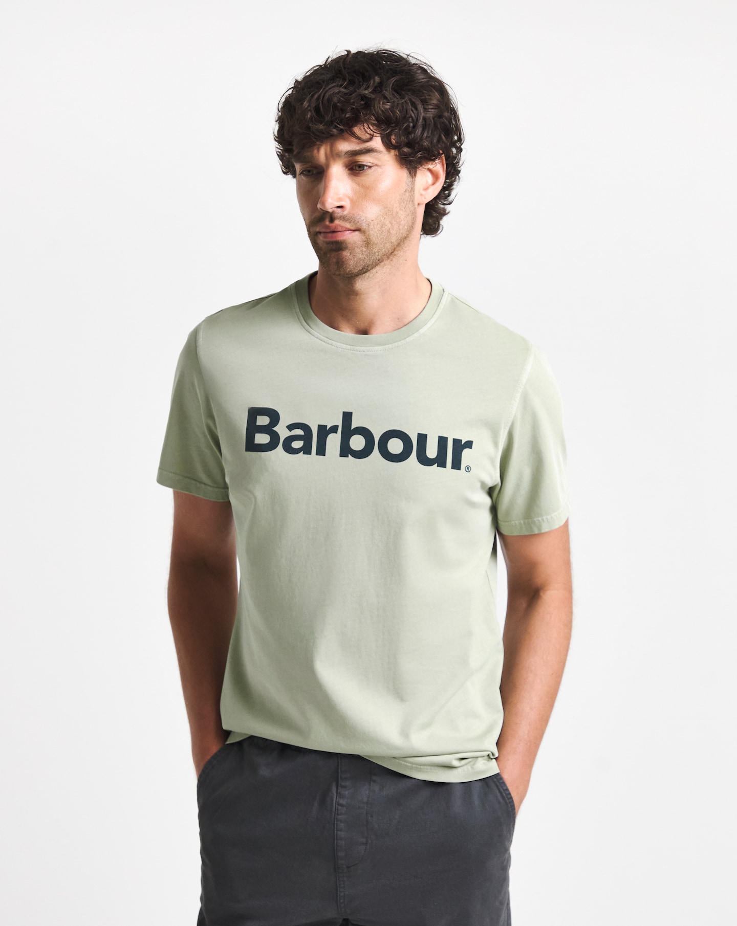 New In - Barbour Washington Logo T-Shirt - Green