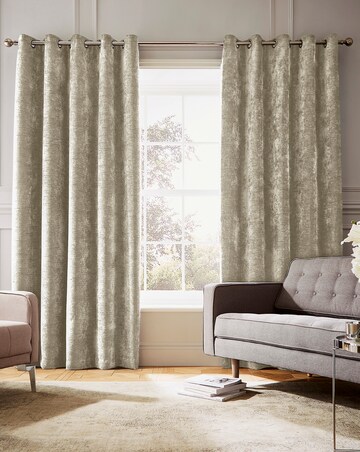 Hyperion Selene Luxury Chenille Weighted Thermal Eyelet Curtains