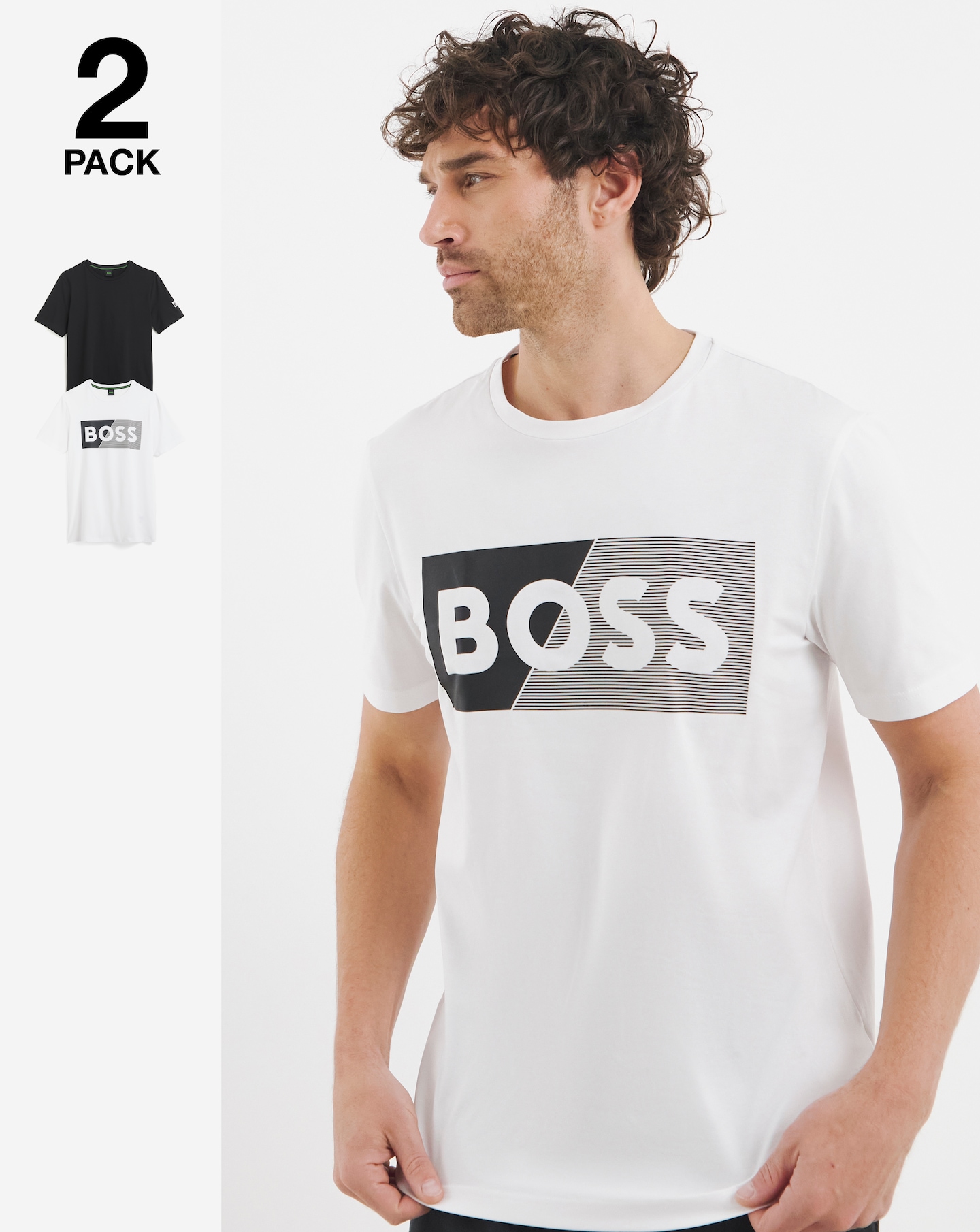 BOSS Short Sleeve 2 Pack Logo T-Shirt