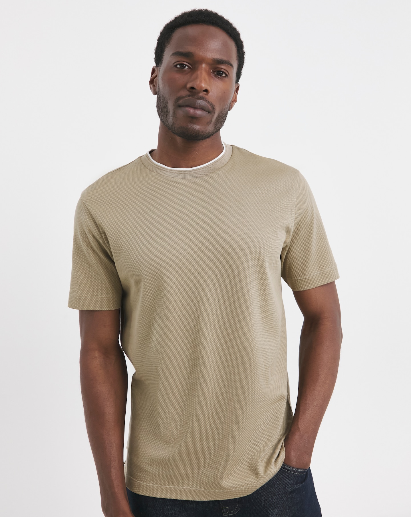 BOSS Short Sleeve Tipped Neck T-Shirt
