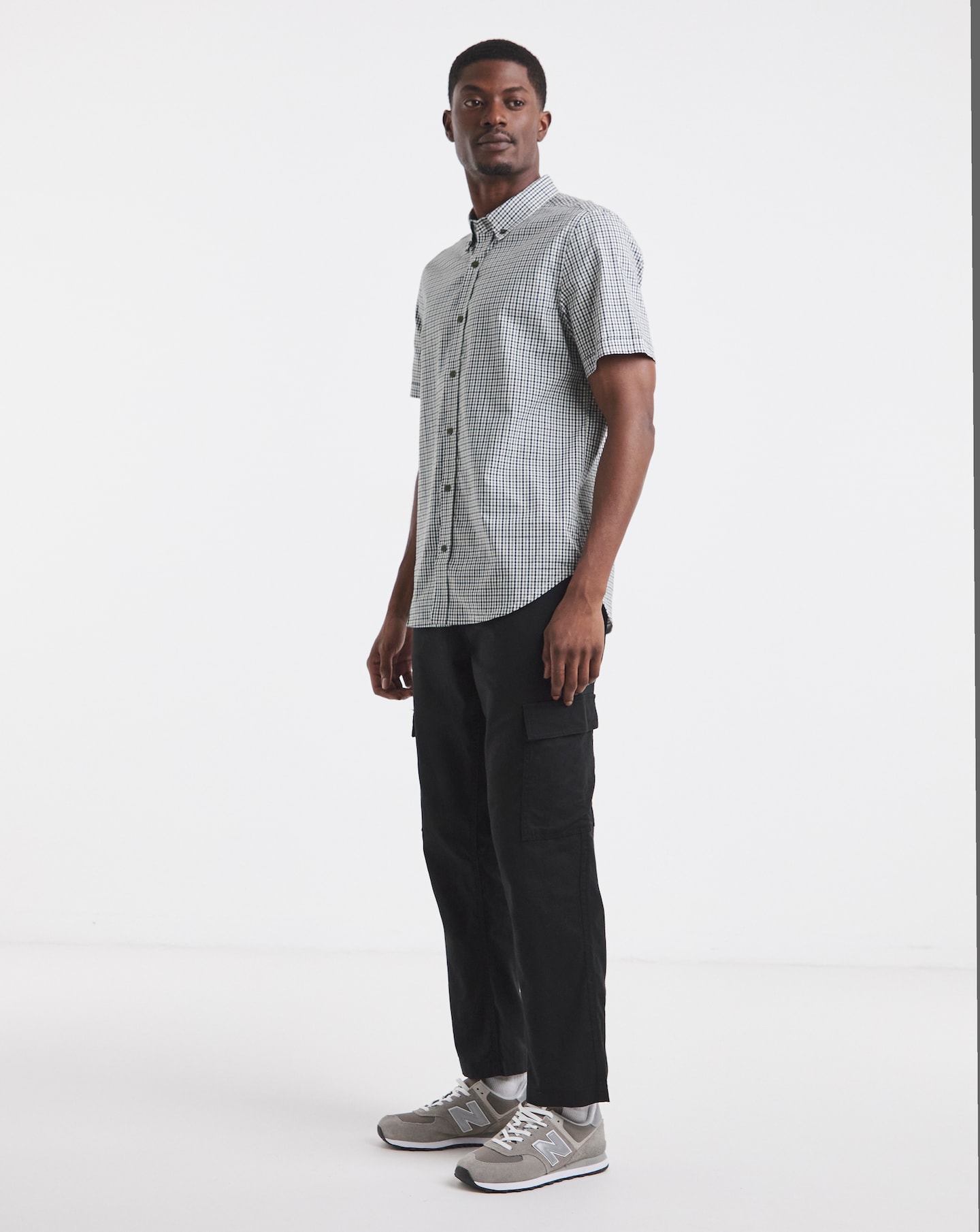 Linen Blend Elasticated Cargo Trouser