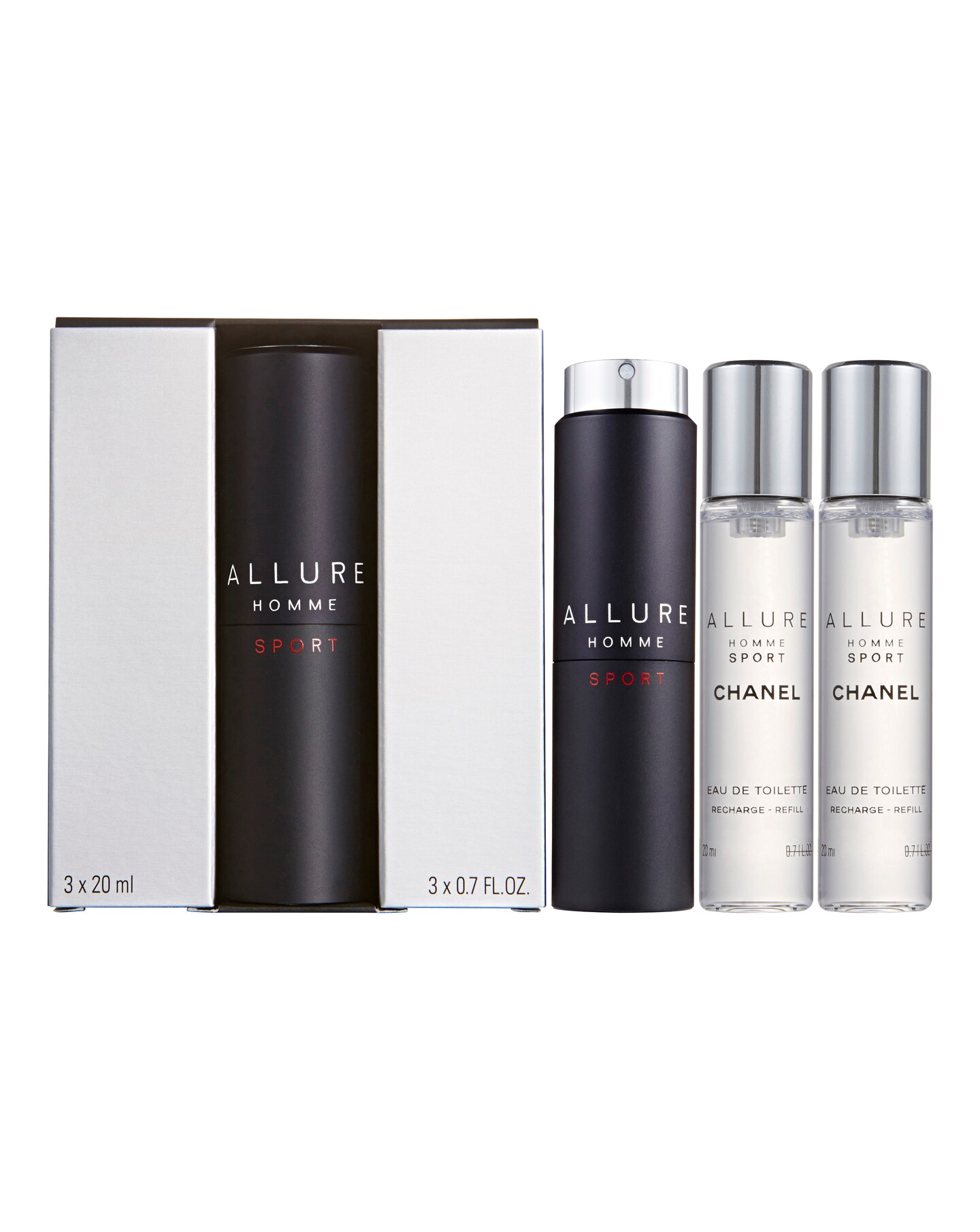 Chanel Allure Sport 20ml EDT & 2 x 20ml Refills