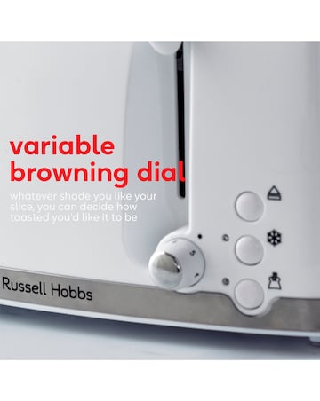 Russell Hobbs 26070 Textured Honeycomb White 4 Slice Toaster
