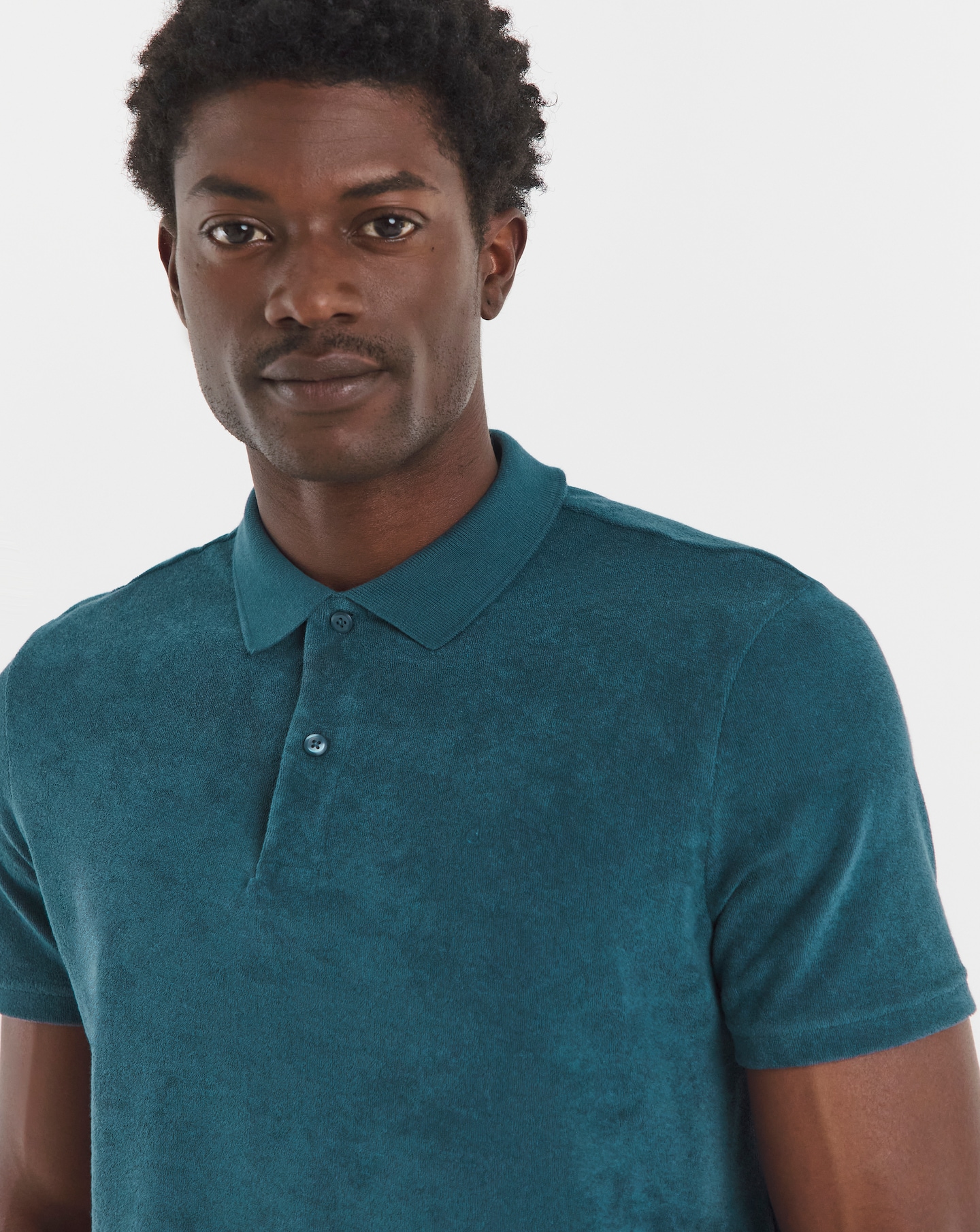 Calvin Klein Towelling Polo Blue