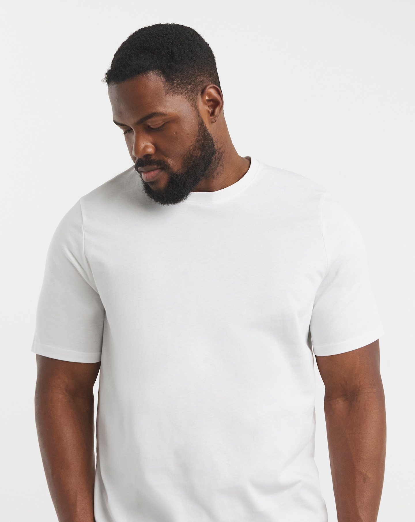 Pure Cotton Crew Neck T-Shirt Extra Long