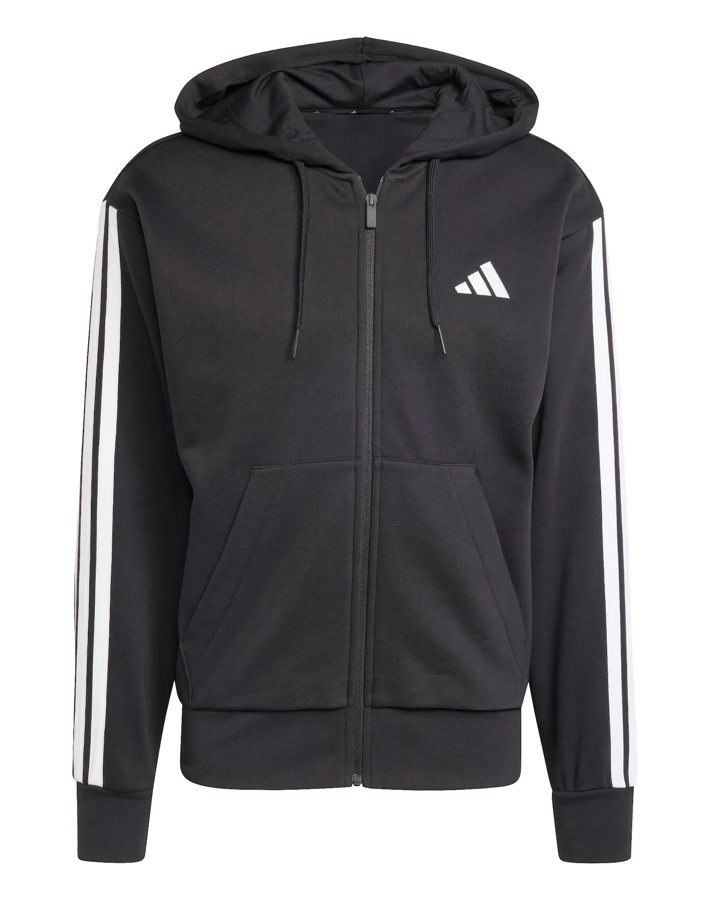 adidas 3 Stripes Full Zip Fleece Hoodie