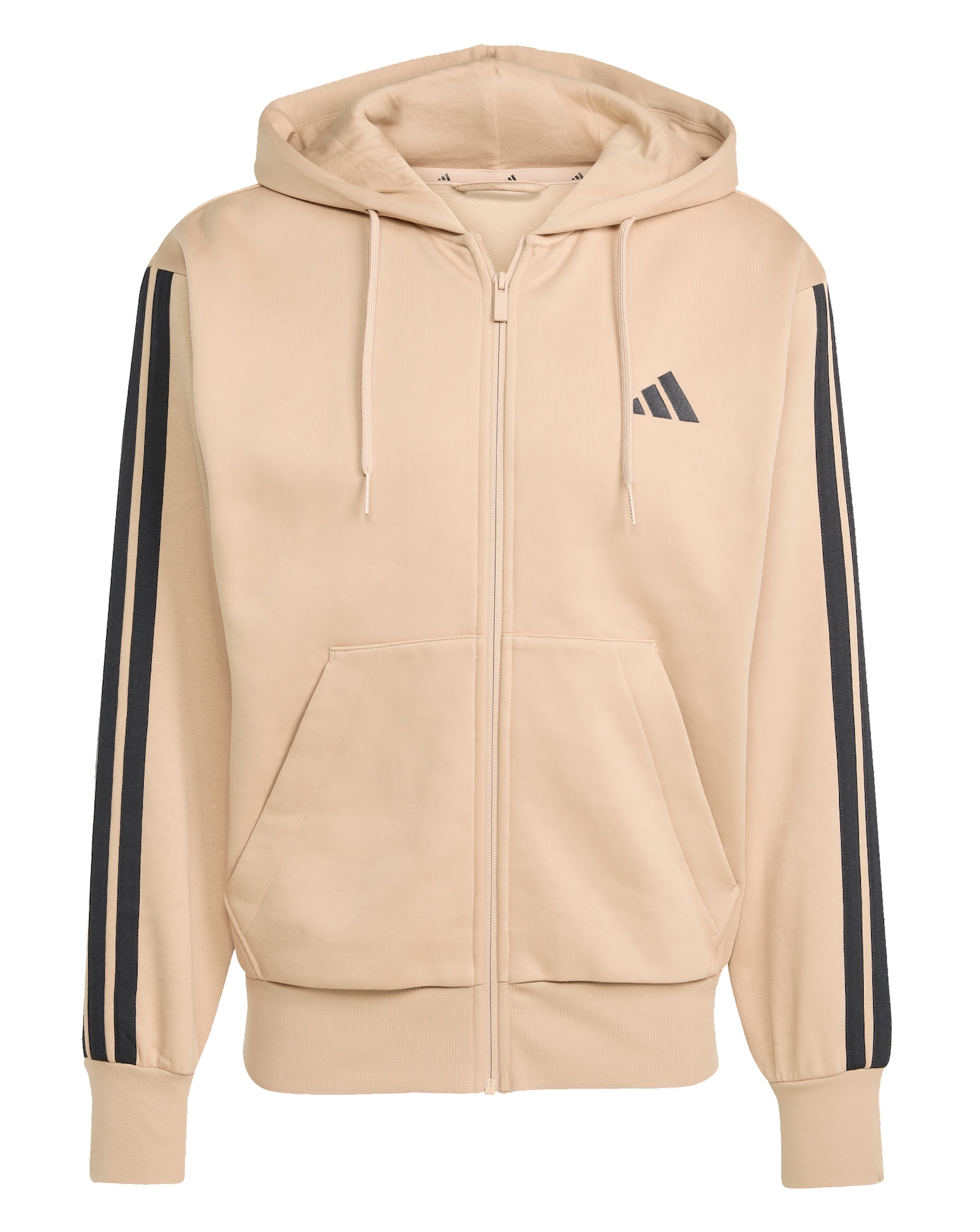 adidas 3 Stripes Full Zip Fleece Hoodie