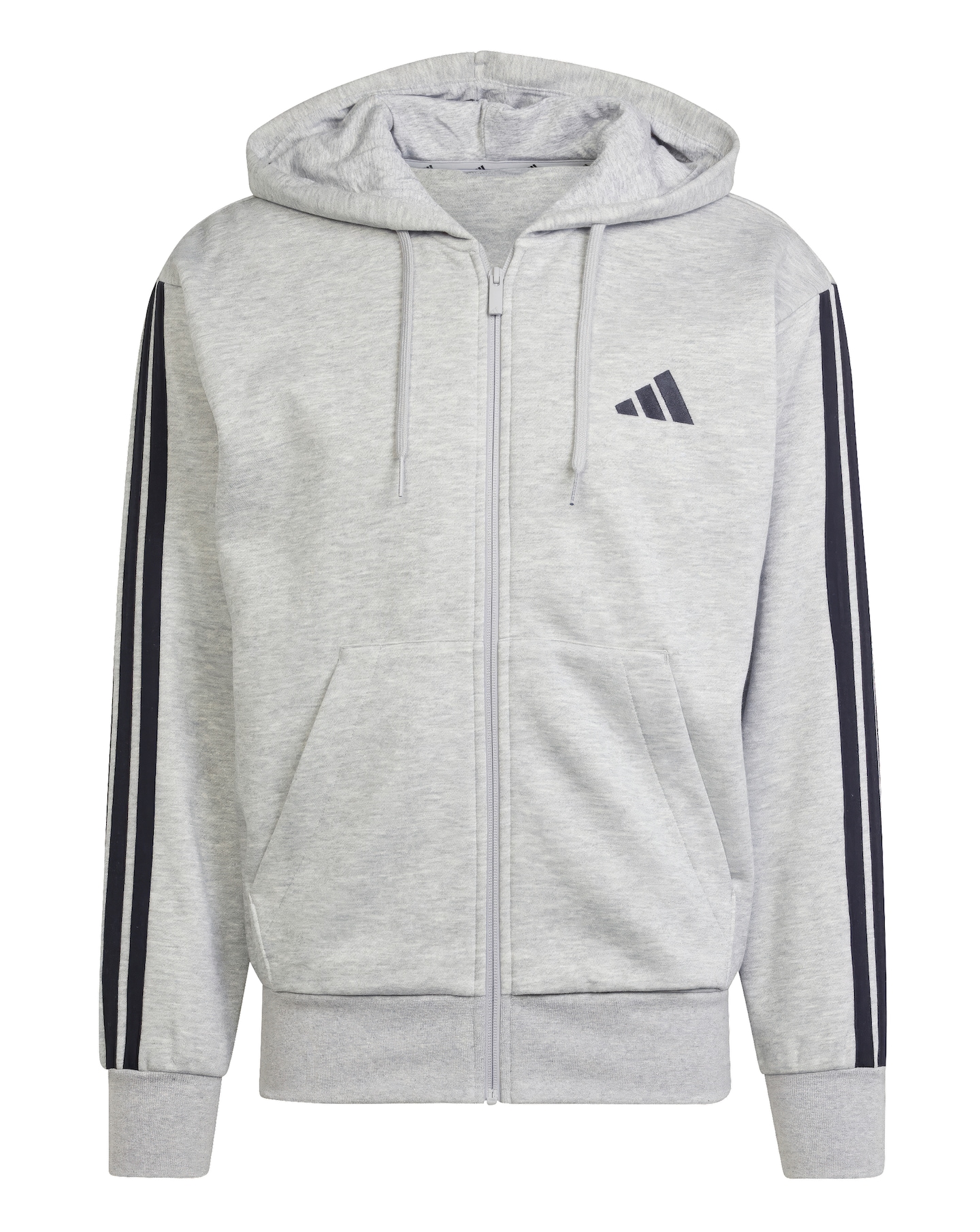 adidas 3 Stripes Fleece Full Zip Hoodie