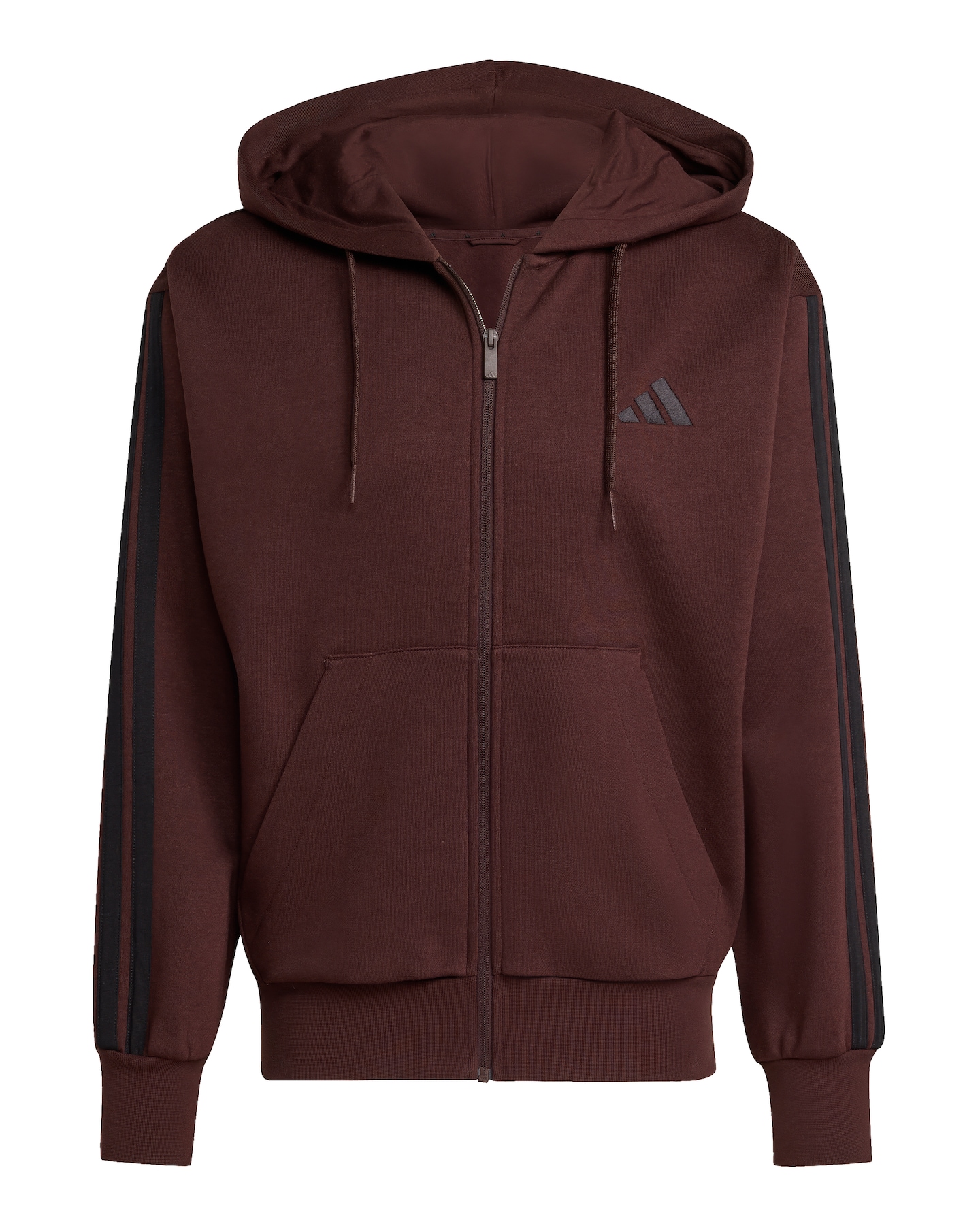 adidas 3 Stripes Fleece Full Zip Hoodie
