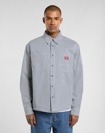 Dickies Long Sleeve Hickory Worker Shirt - Retro Indigo