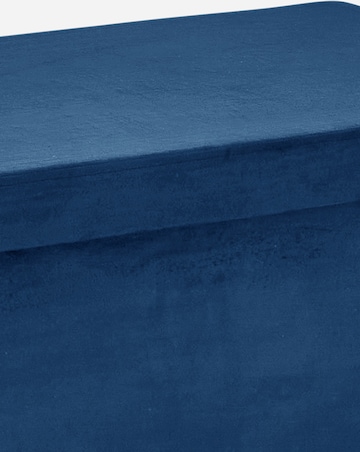 Velvet Foldable Storage Ottoman