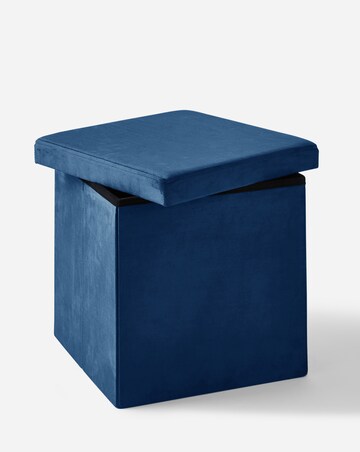 Velvet Foldable Storage Ottoman Cube