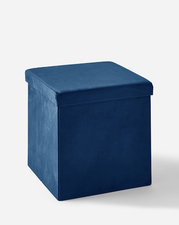 Velvet Foldable Storage Ottoman Cube