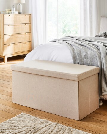 Fabric Foldable Storage Ottoman