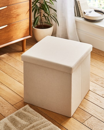 Fabric Foldable Storage Ottoman Cube