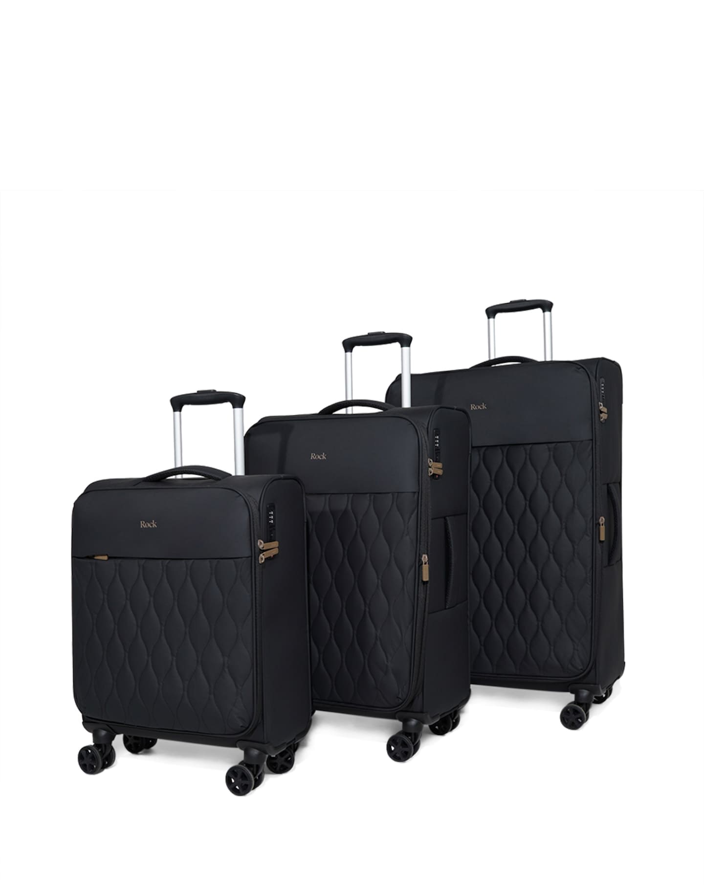 New In - Rock Ember 3pc Suitcase Set
