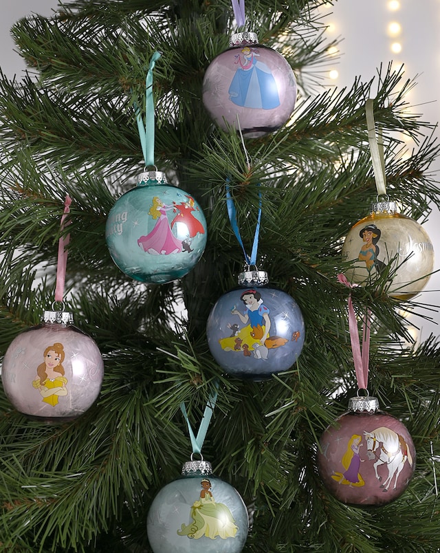 New In - Disney Set of 7 Baubles - Princesses