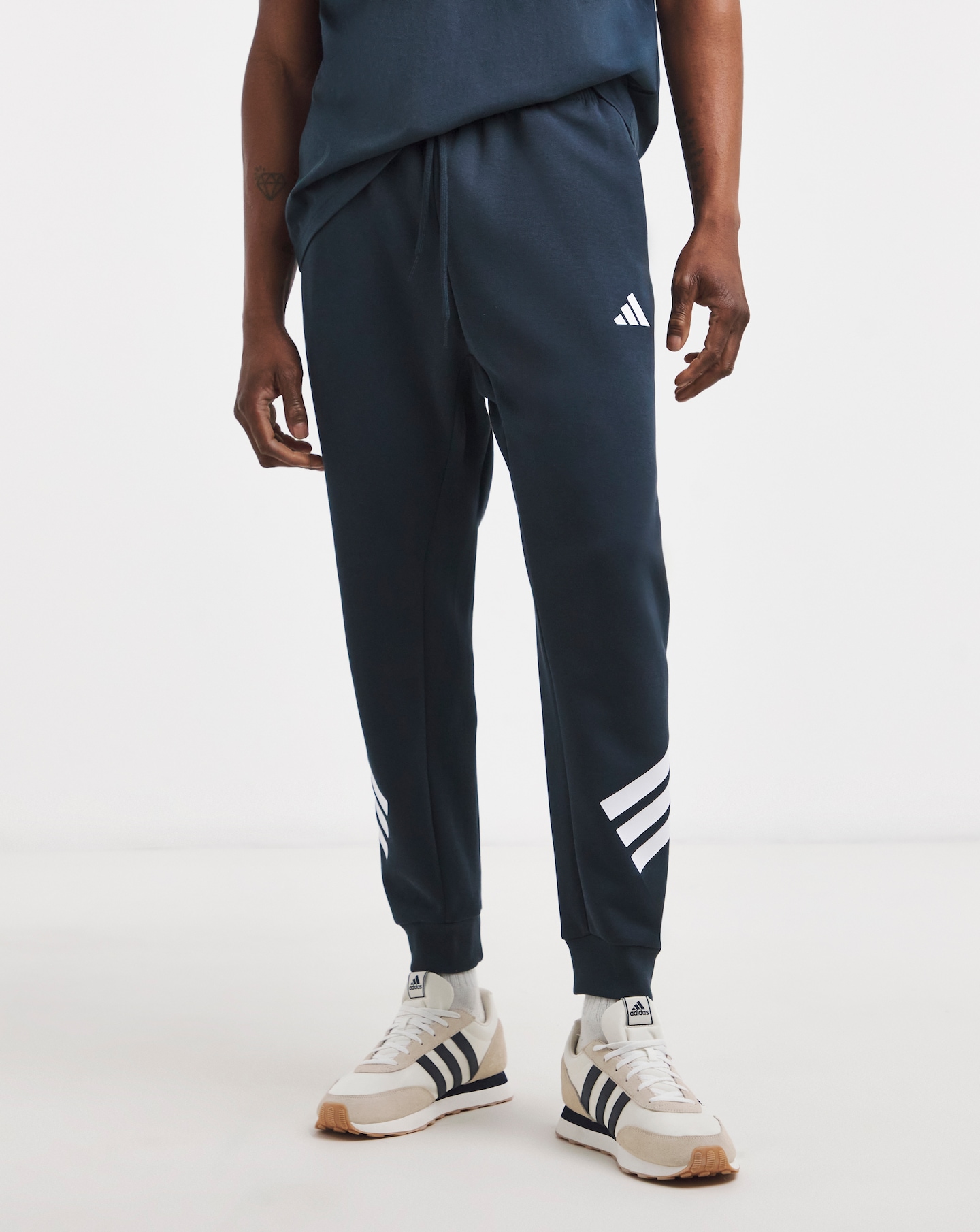 adidas Fleece 3 Striped Joggers
