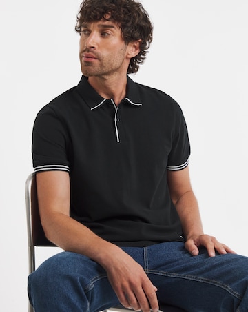 Tipped Pique Polo Long