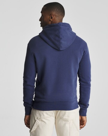 Superdry Frontier Blue Vintage Label Hoodie | Jacamo
