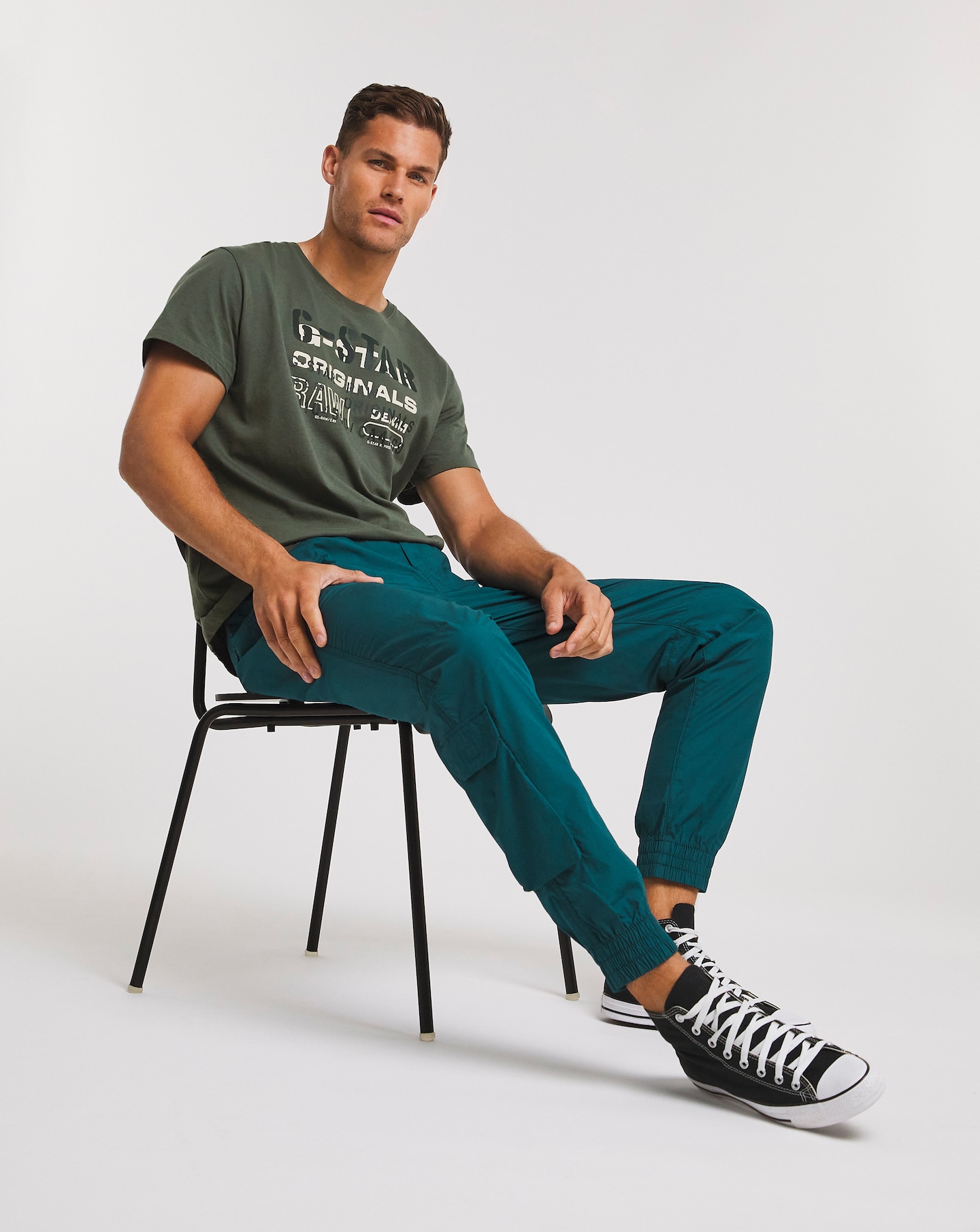 G star cuffed jeans discount