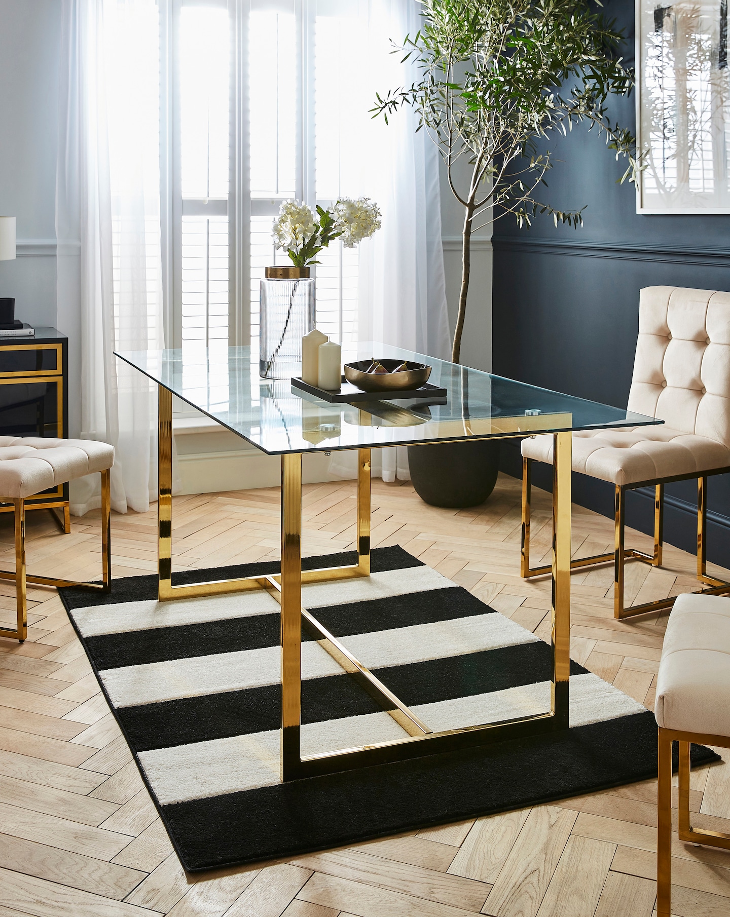 Joanna Hope Fallon 6 Seater Dining Table - Gold