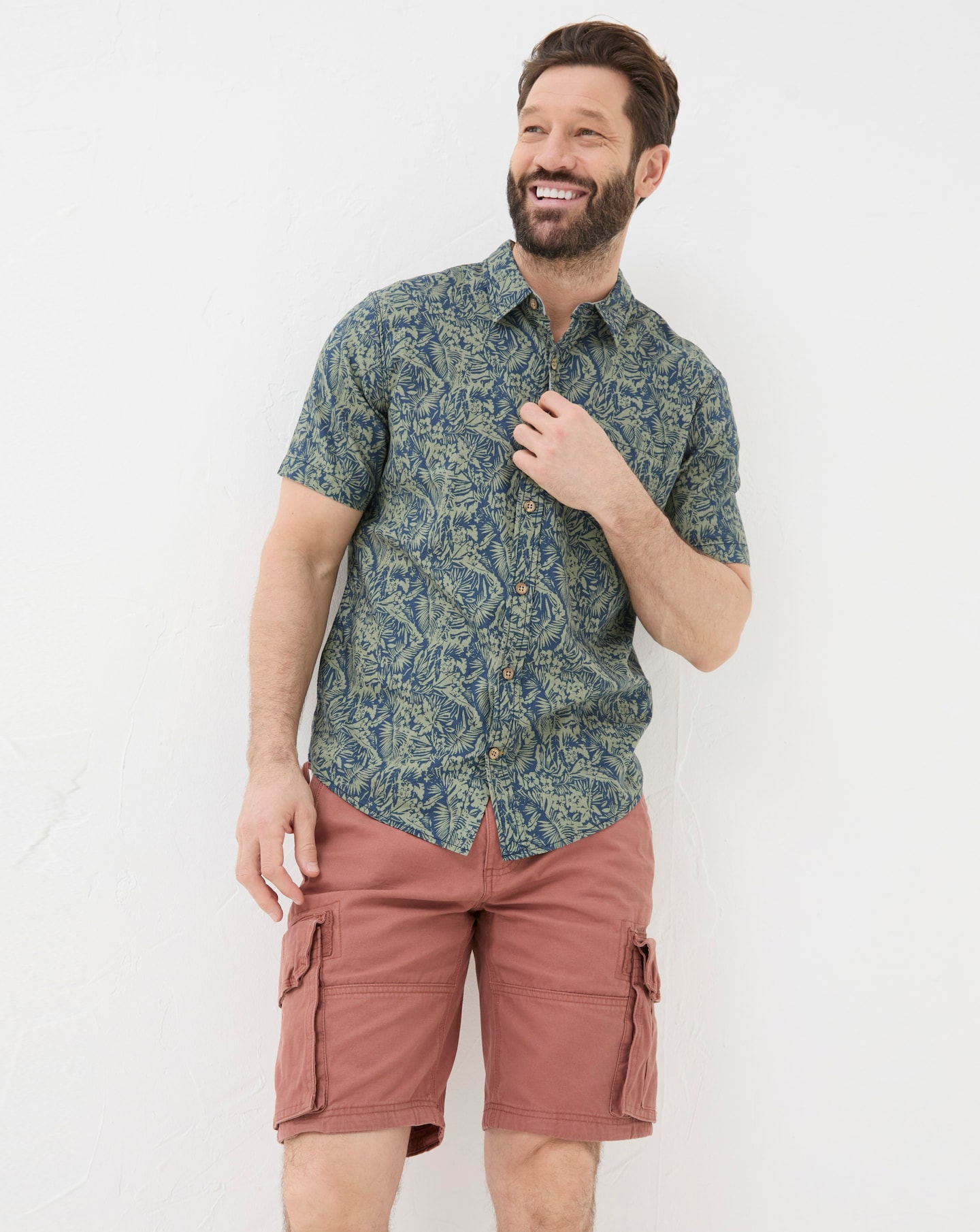 FatFace Jungle Short Sleeve Print Shirt