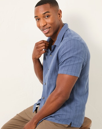 FatFace Bugle Stripe Shirt (Regular & Tall) - Dark Blue