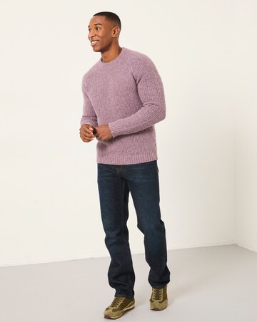 FatFace Sefton Knitted Crew Neck Jumper (Regular & Tall) - Purple