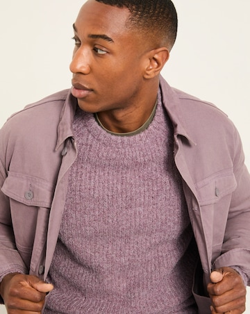 FatFace Sefton Knitted Crew Neck Jumper (Regular & Tall) - Purple