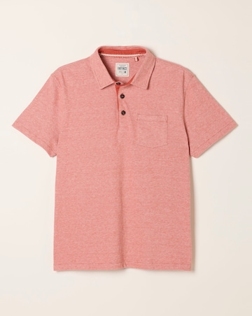 FatFace Elm Stripe Polo (Regular & Tall) - Rust