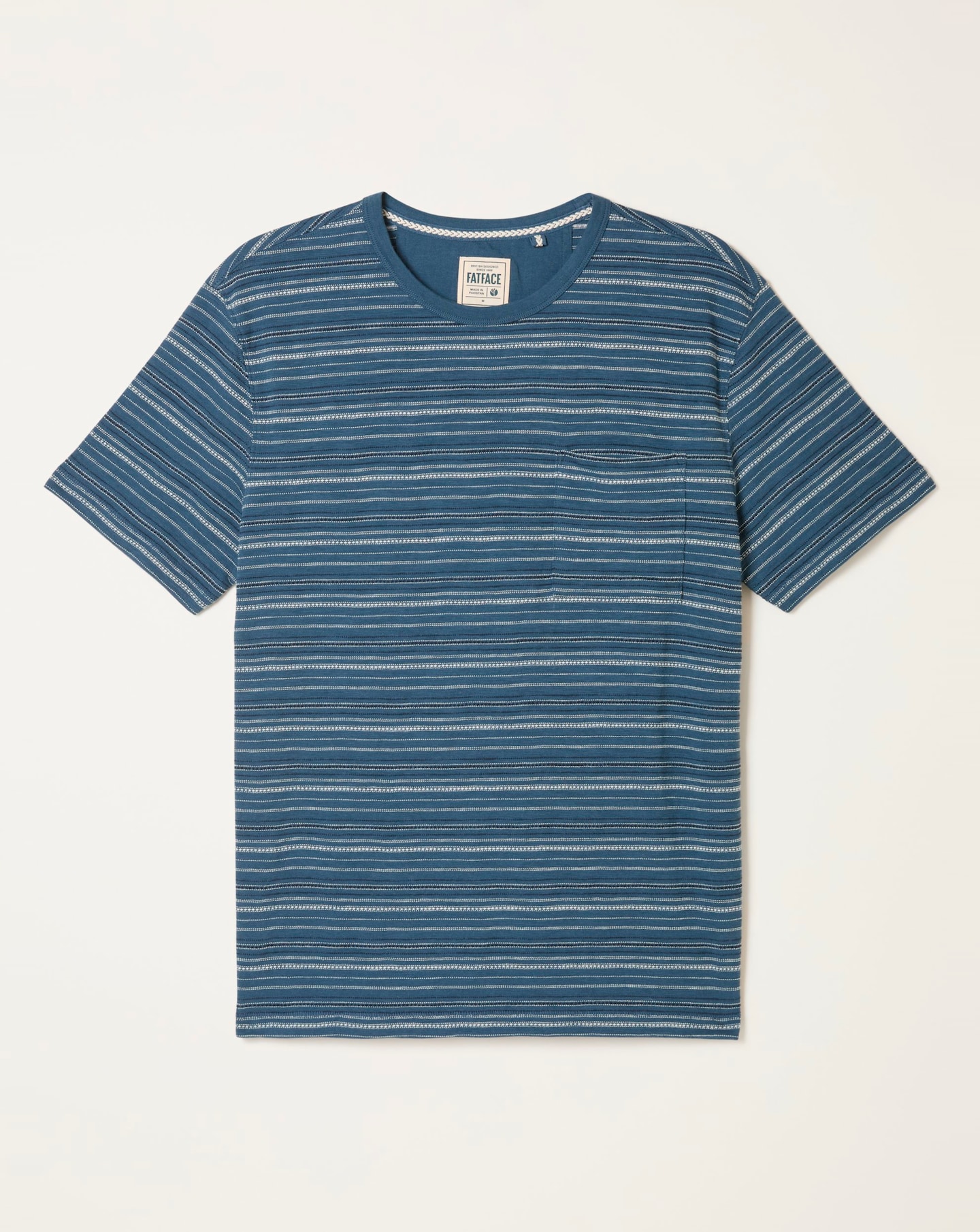 FatFace Ripon Jacquard Stripe Tee - Navy