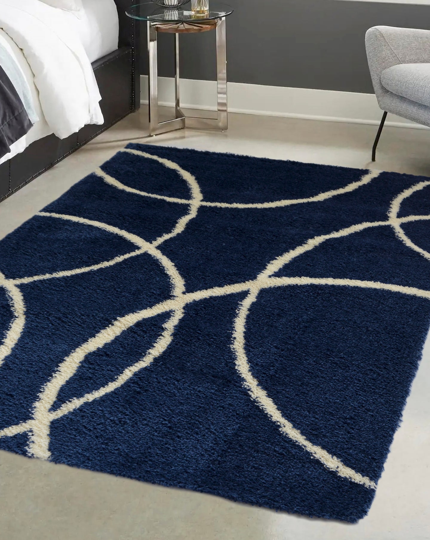 Snug Shaggy Circles Cosy Rug