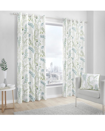 Fusion Fernworthy Printed Eyelet Curtains