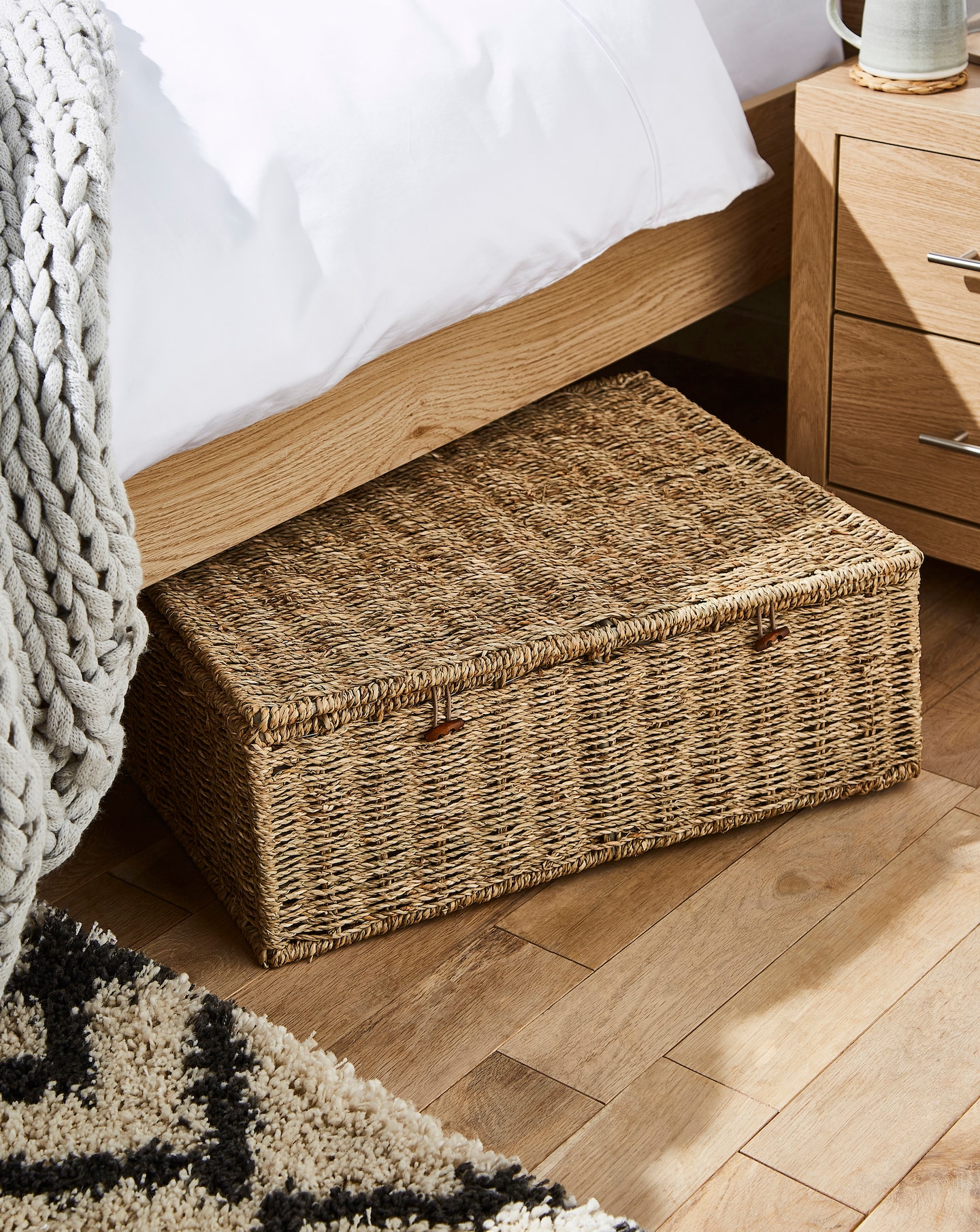 New In - Large Seagrass Underbed Storage Basket