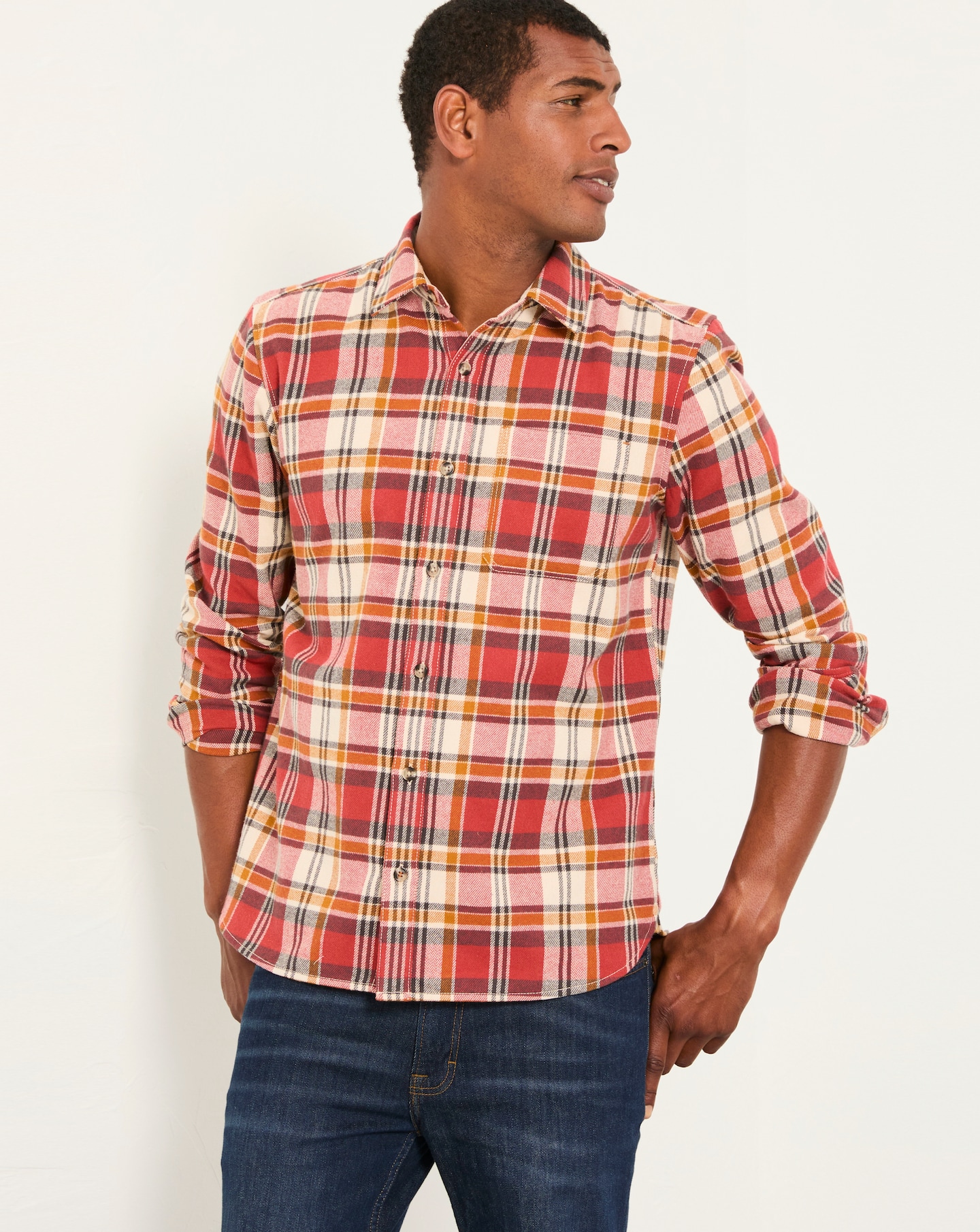 FatFace Routh Check Shirt - Red
