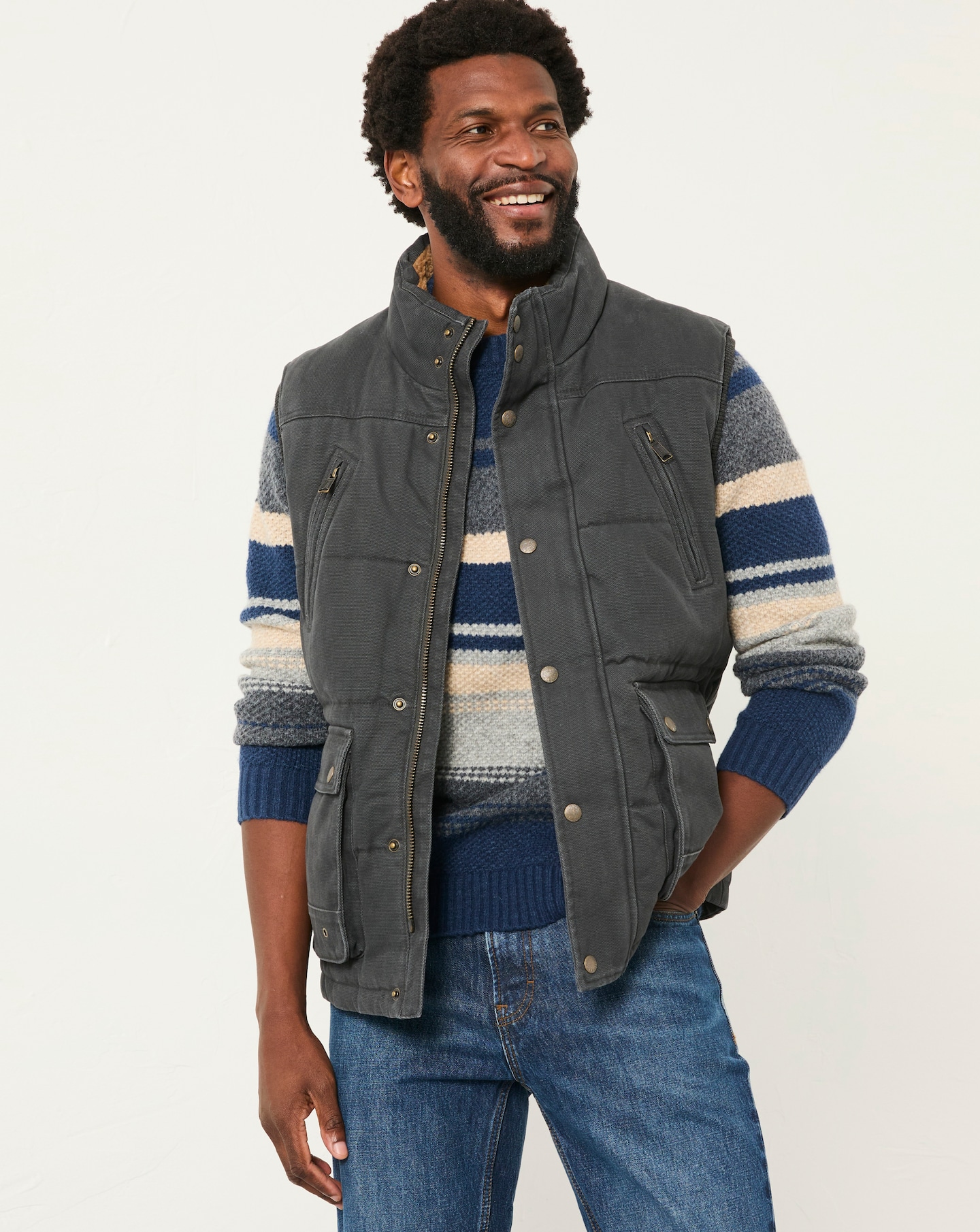 FatFace Warton Gilet - Charcoal Grey
