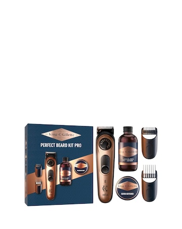 Gillette Perfect beard 5 piece Pro Kit and travel wash and a mini beard softner