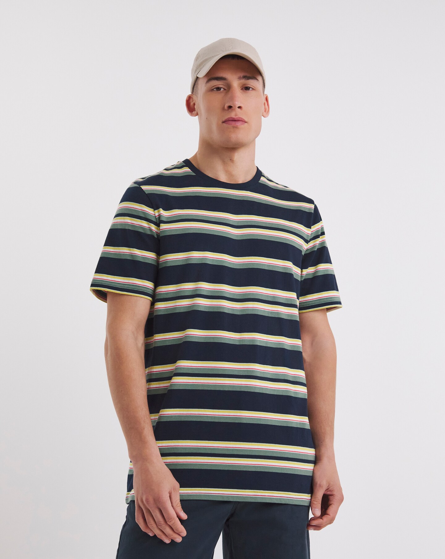 Jacquard Stripe Tshirt Long Jacamo
