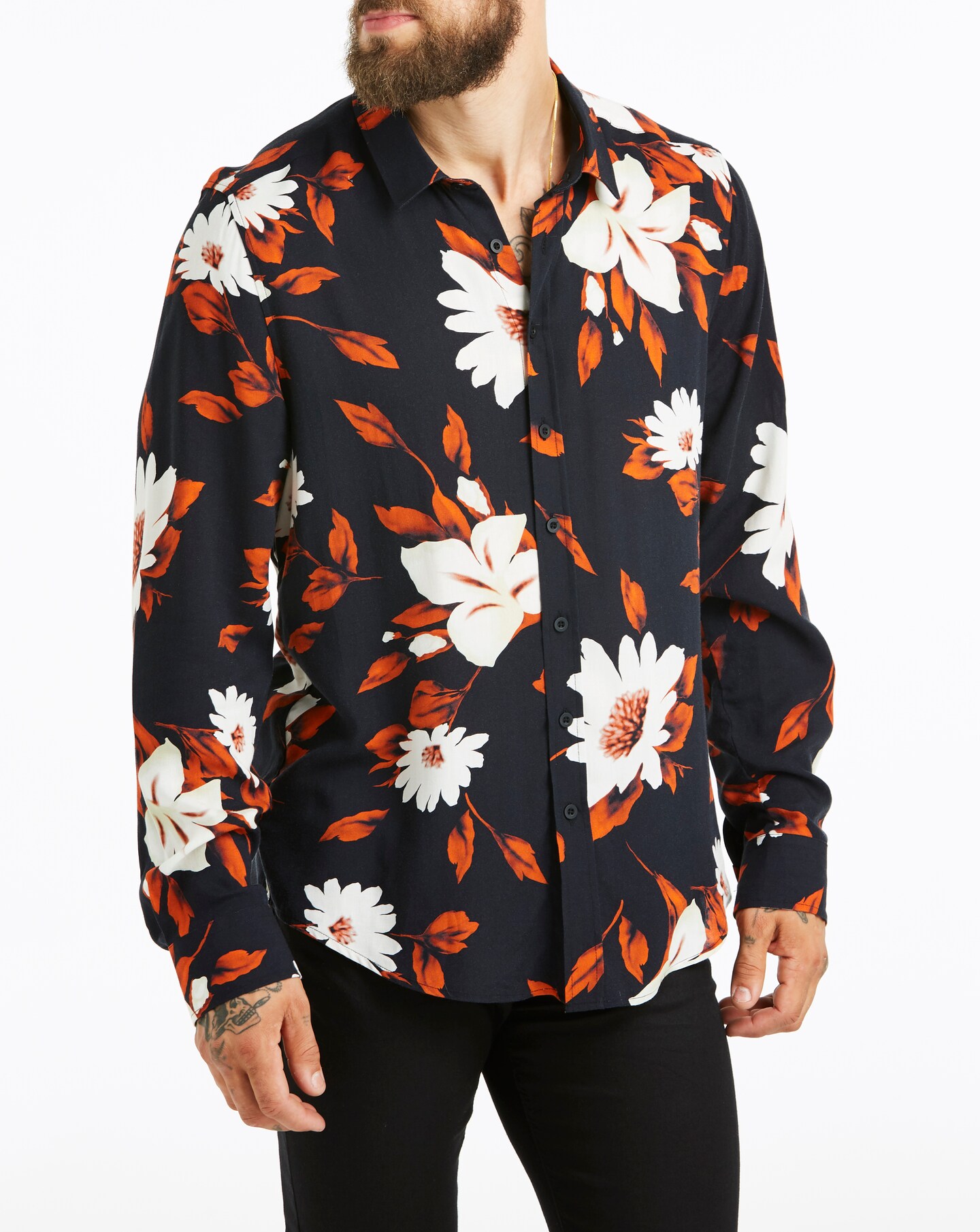 Floral Print L/S Shirt | Jacamo