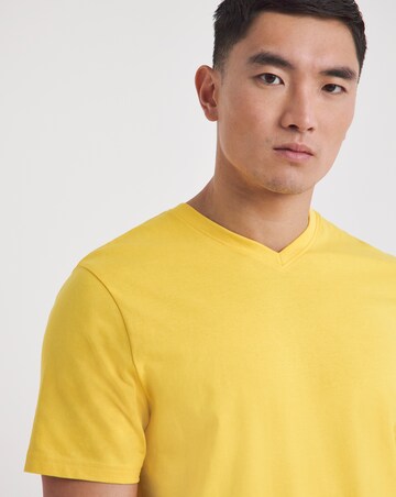 yellow vneck tshirt