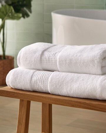 Silentnight Luxury Waffle Border Cotton Towel